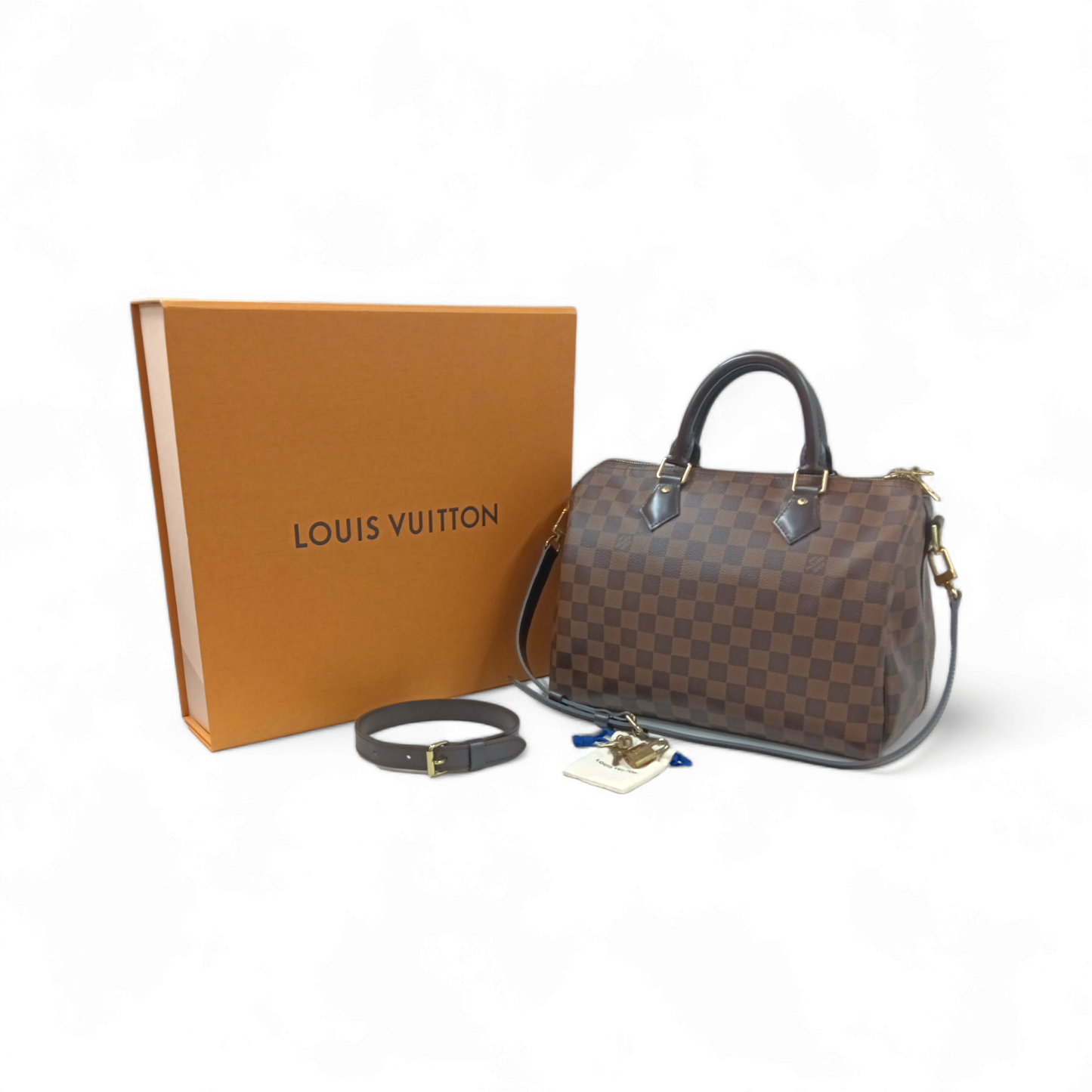 LOUIS VUITTON 2WAY Bag Speedy 30 Bandouliere N41367 Brown CT1118 Rank AB