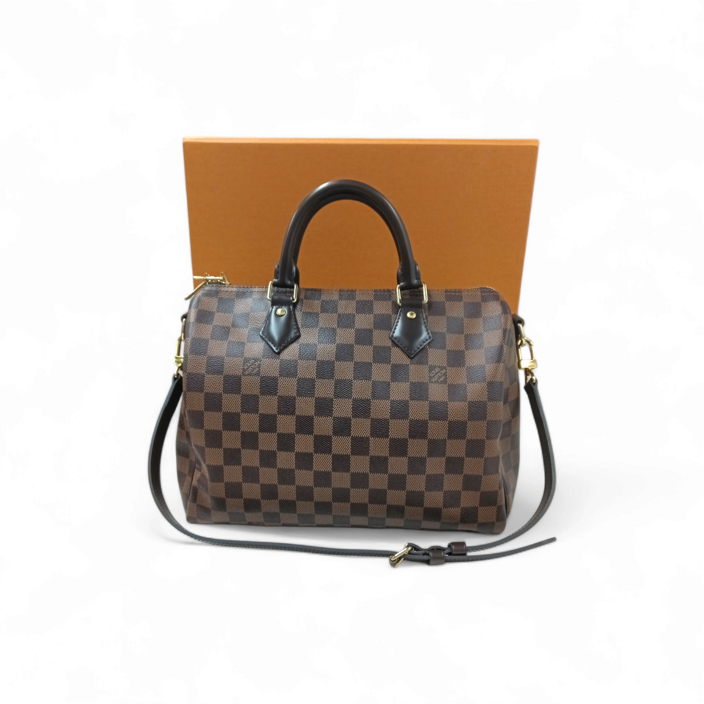 LOUIS VUITTON 2WAY Bag Speedy 30 Bandouliere N41367 Brown CT1118 Rank AB