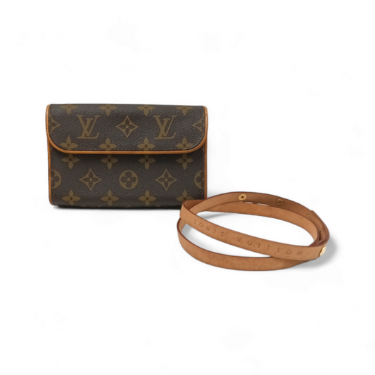 LOUIS VUITTON Waist Pouch Monogram M51855 Brown FL0094/FL0012 Rank B