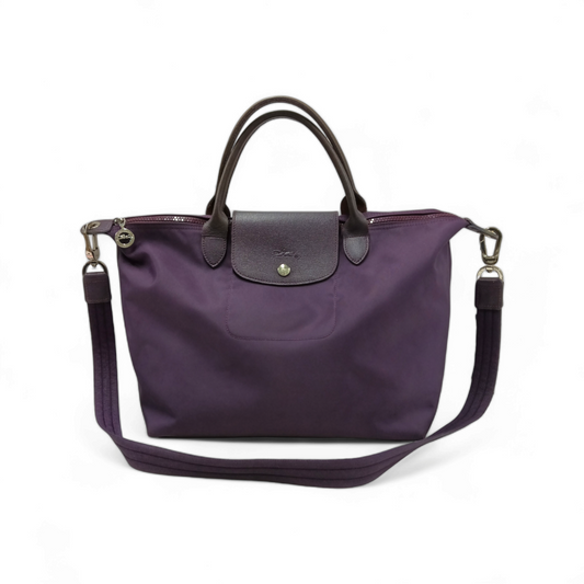 LONGCHAMP 2WAY Bag 1515578645 Purple *Stain INSIDE STICKY* Rank BC