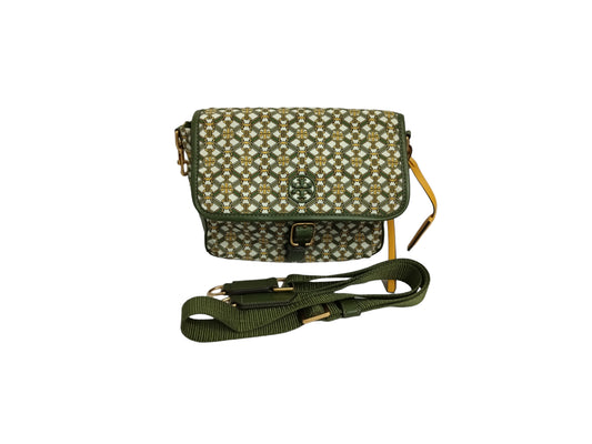 TORY BURCH SHOULDER BAG GREEN/YELLOW RANK B