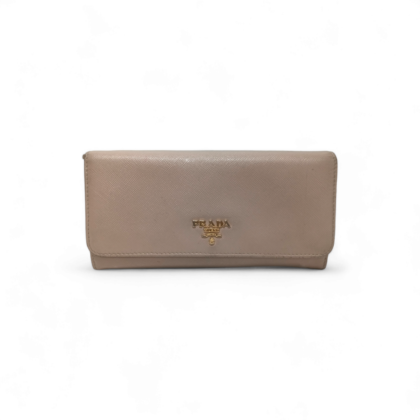 PRADA Long Wallet 1MH132 Beige *Stain/Damage* 236 Rank C