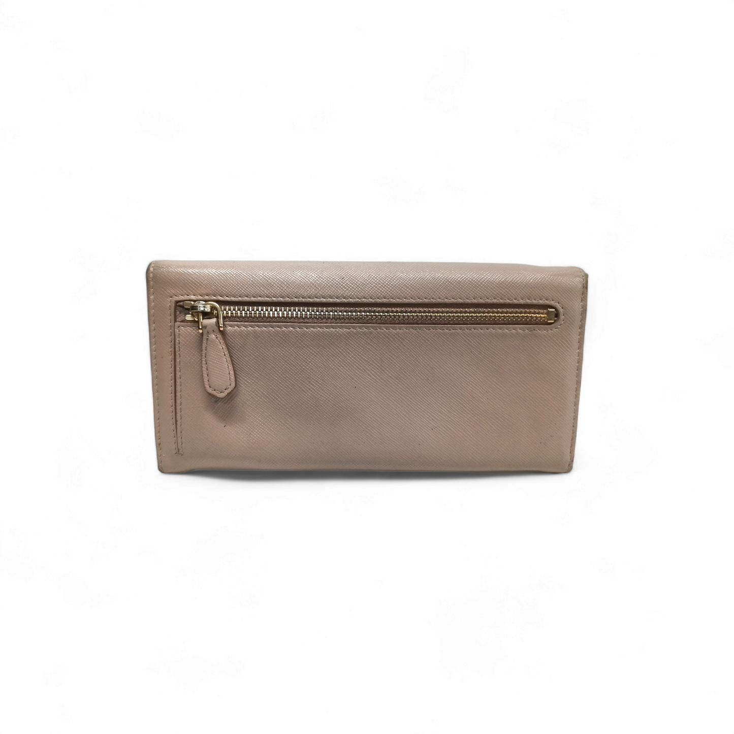 PRADA Long Wallet 1MH132 Beige *Stain/Damage* 236 Rank C