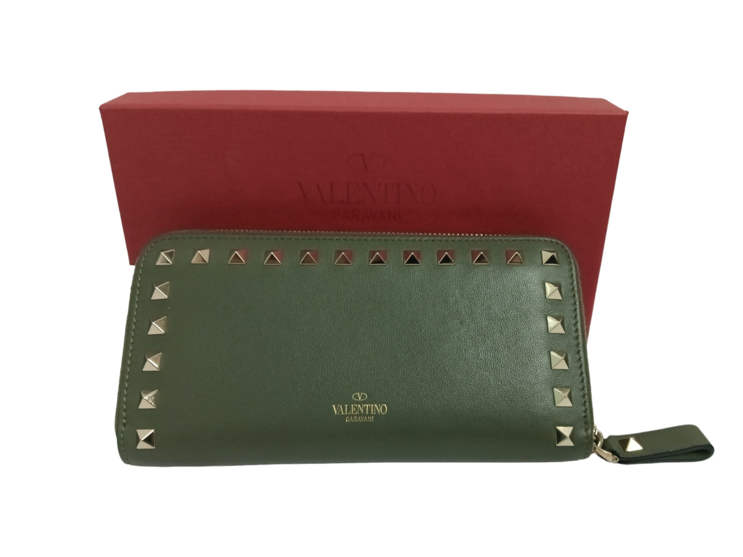 Valentino Garavani Long Wallet Olive PRP645BOL2 RANK A