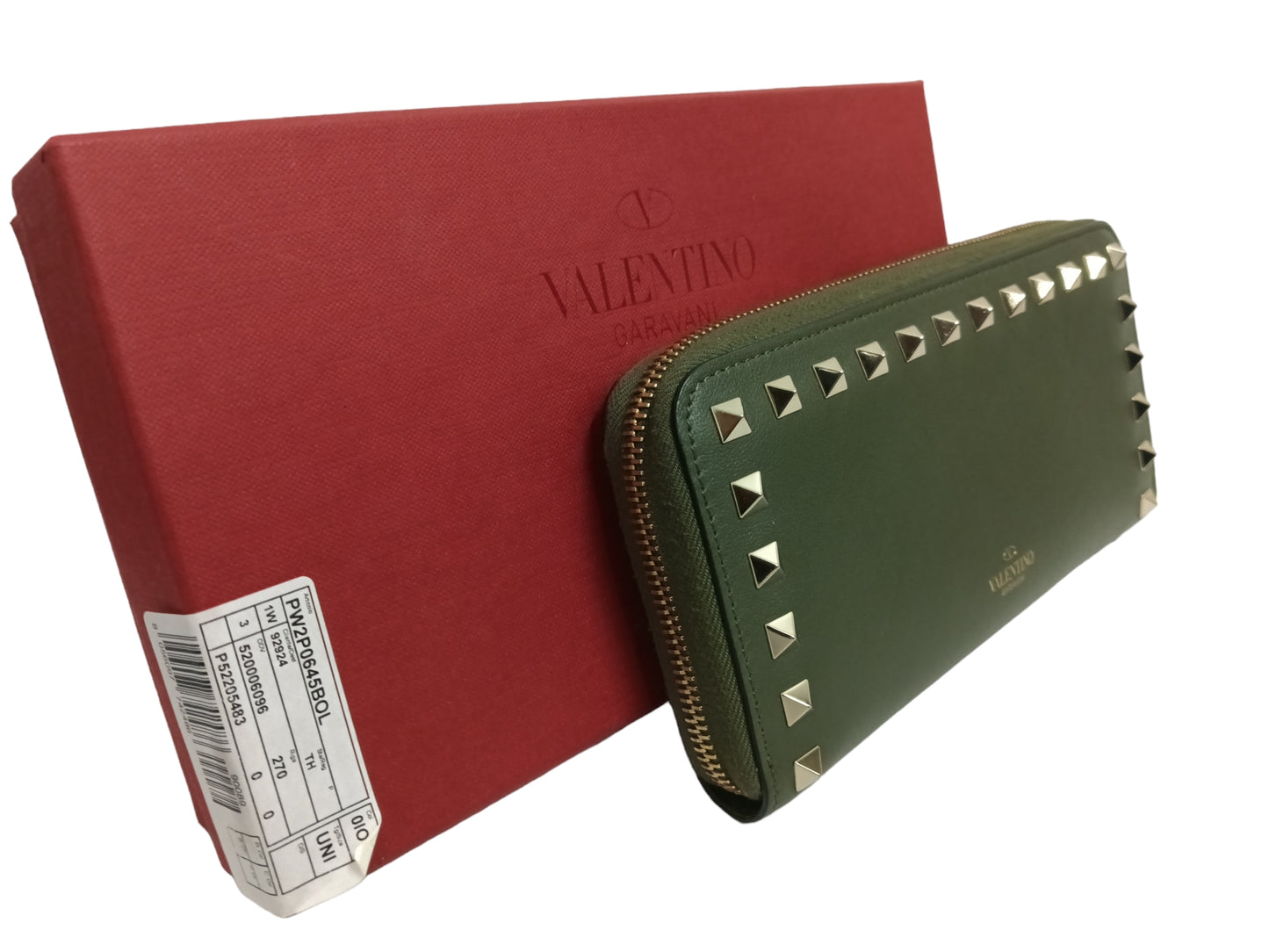 Valentino Garavani Long Wallet Olive PRP645BOL2 RANK A