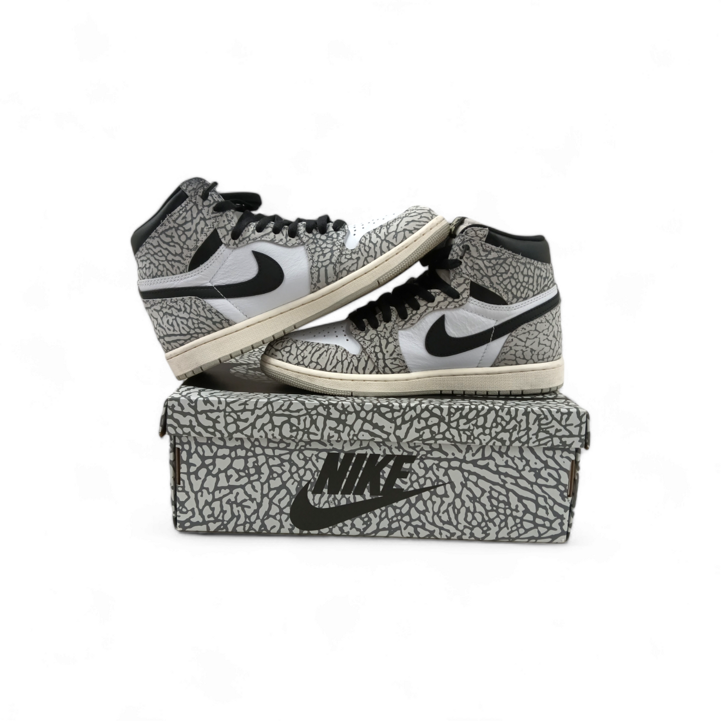 NIKE Sneaker Air Jordan 1 High OG "White Cement" DZ5485-052 Mens Gray/White Rank A