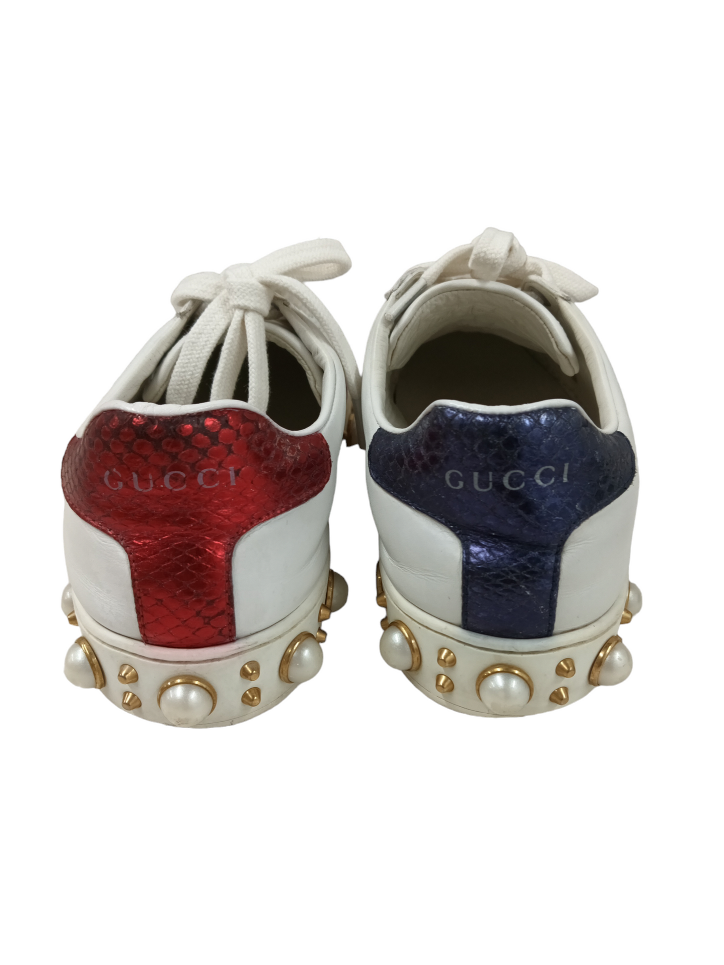 GUCCI Sneaker  Lady s Tricolor Color 454561 Ace Pearl Size 35 Rank BC