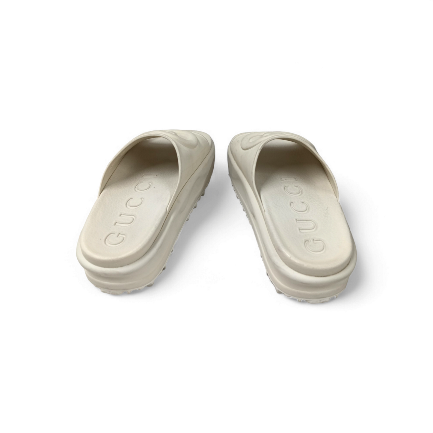 GUCCI Sandal Size 35 Lady's White RUBBER SLIPPER Rank B