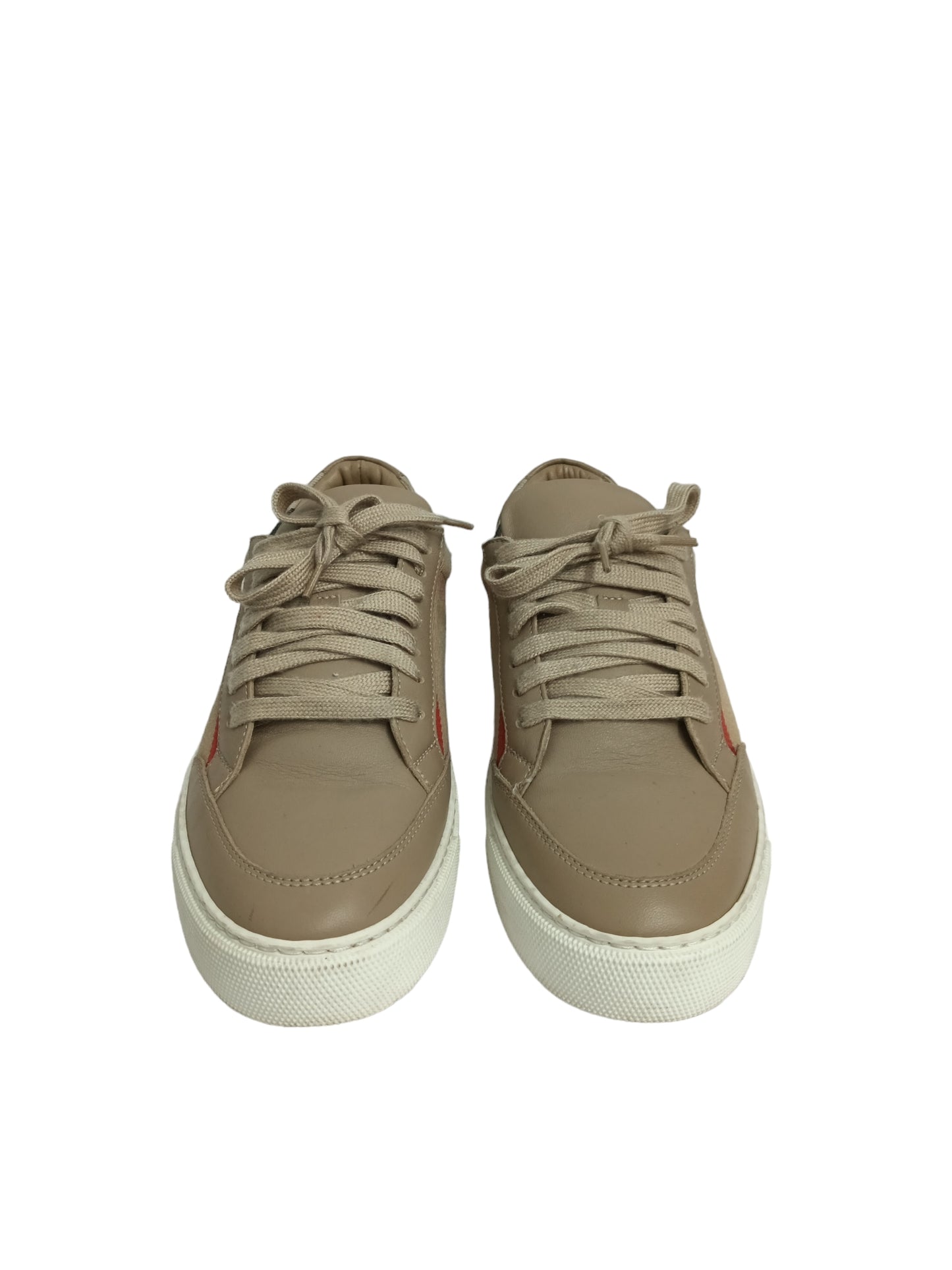 BURBERRY LONDON SNEAKER 36 I TCALOC935MON LADY'S BEIGE STAIN RANK(B)