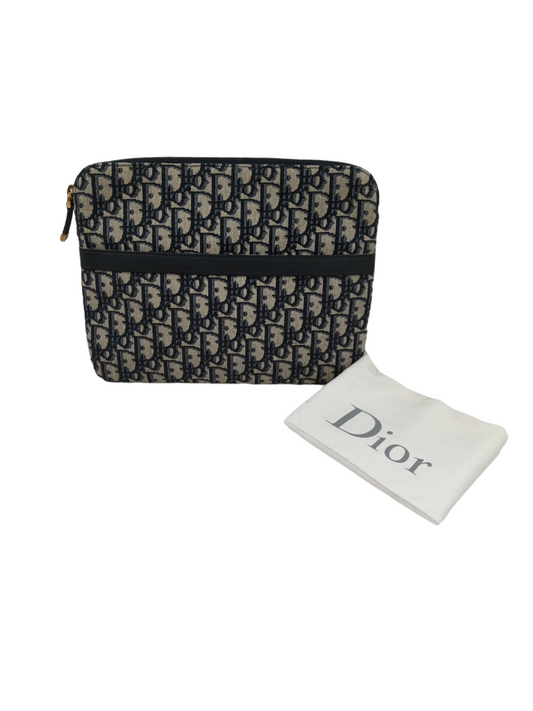 Christian Dior Clutch Bag Gray 26-MA-0220 Rank A