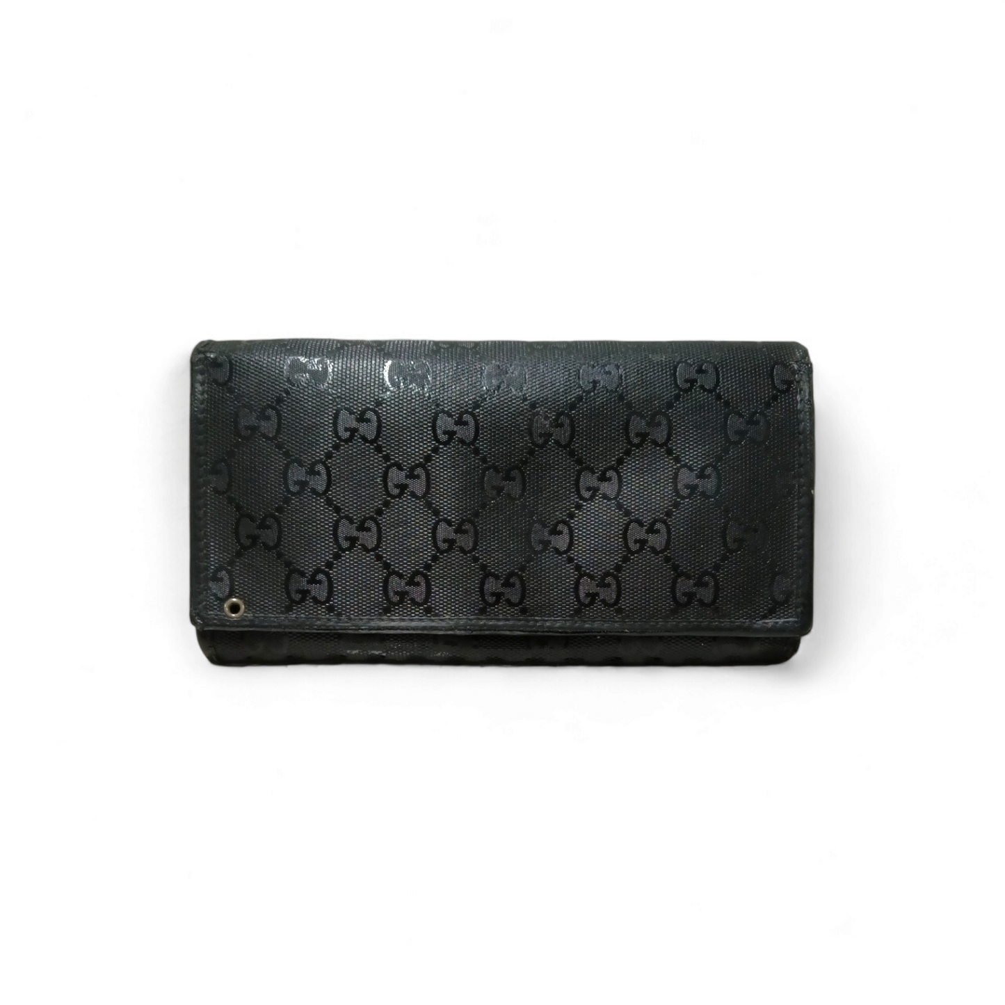 GUCCI Wallet Black Inside *Stain/Missing Parts* Rank C