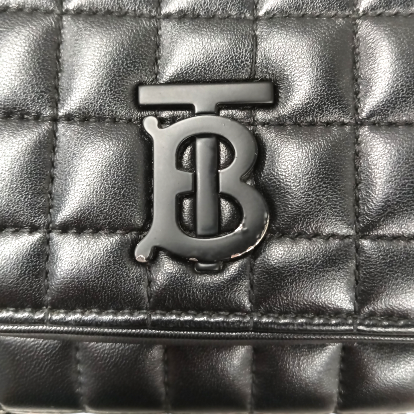 BURBERRY Jake Logo-Embellished Qu TIVCOP1279JAKE Black *Stain* Rank B