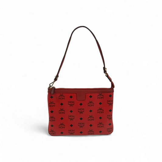 MCM Shoulder Bag MMK5SVE92LE001 Red *Stain/Damage* Rank B