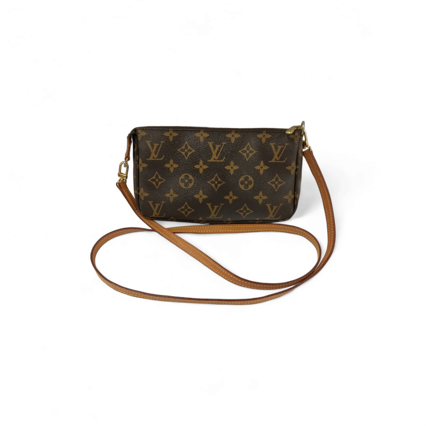 LOUIS VUITTON Shoulder Bag Monogram M40712 Brown **Damage/Stain** SD0012 Pochette Accessoires Rank C