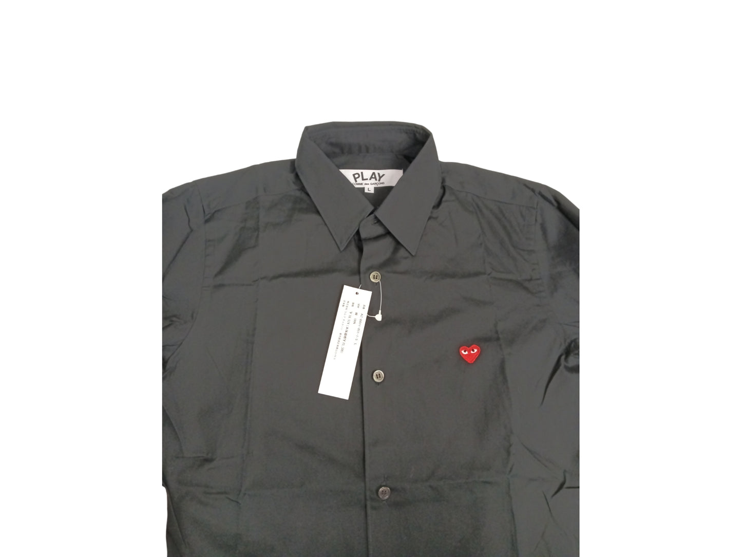 PLAY COMME DES GARCONS SHIRT SIZE L MENS BLACK AZ-B011