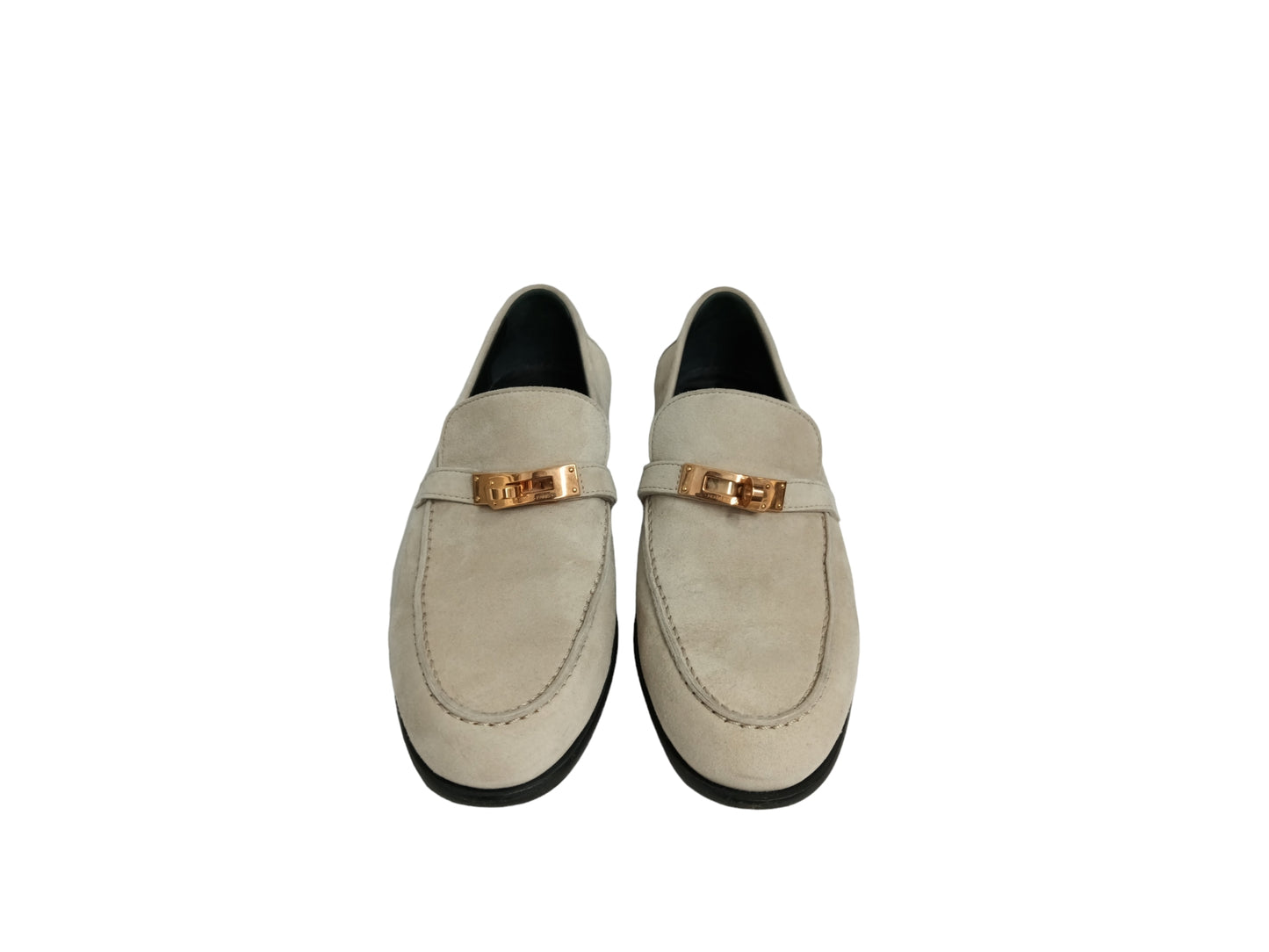 HERMES SHOES SIZE 37.5 LADY'S BEIGE CM212116Z103