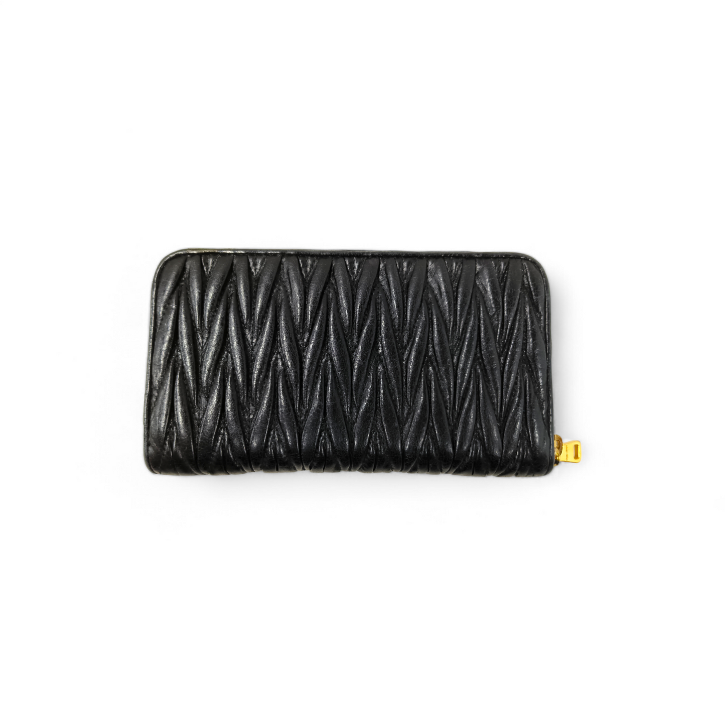 MIU MIU Long Wallet Black *Damage* 164 Rank B