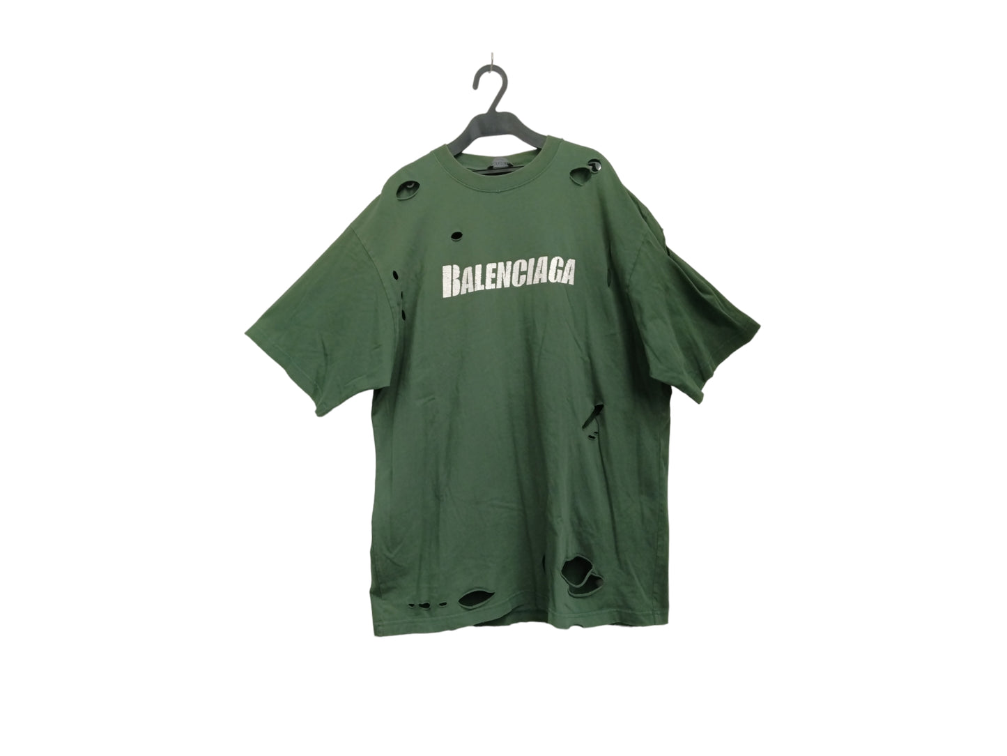 BALENCIAGA BOXY T-SHIRT SIZE XS MENS GREEN 651795