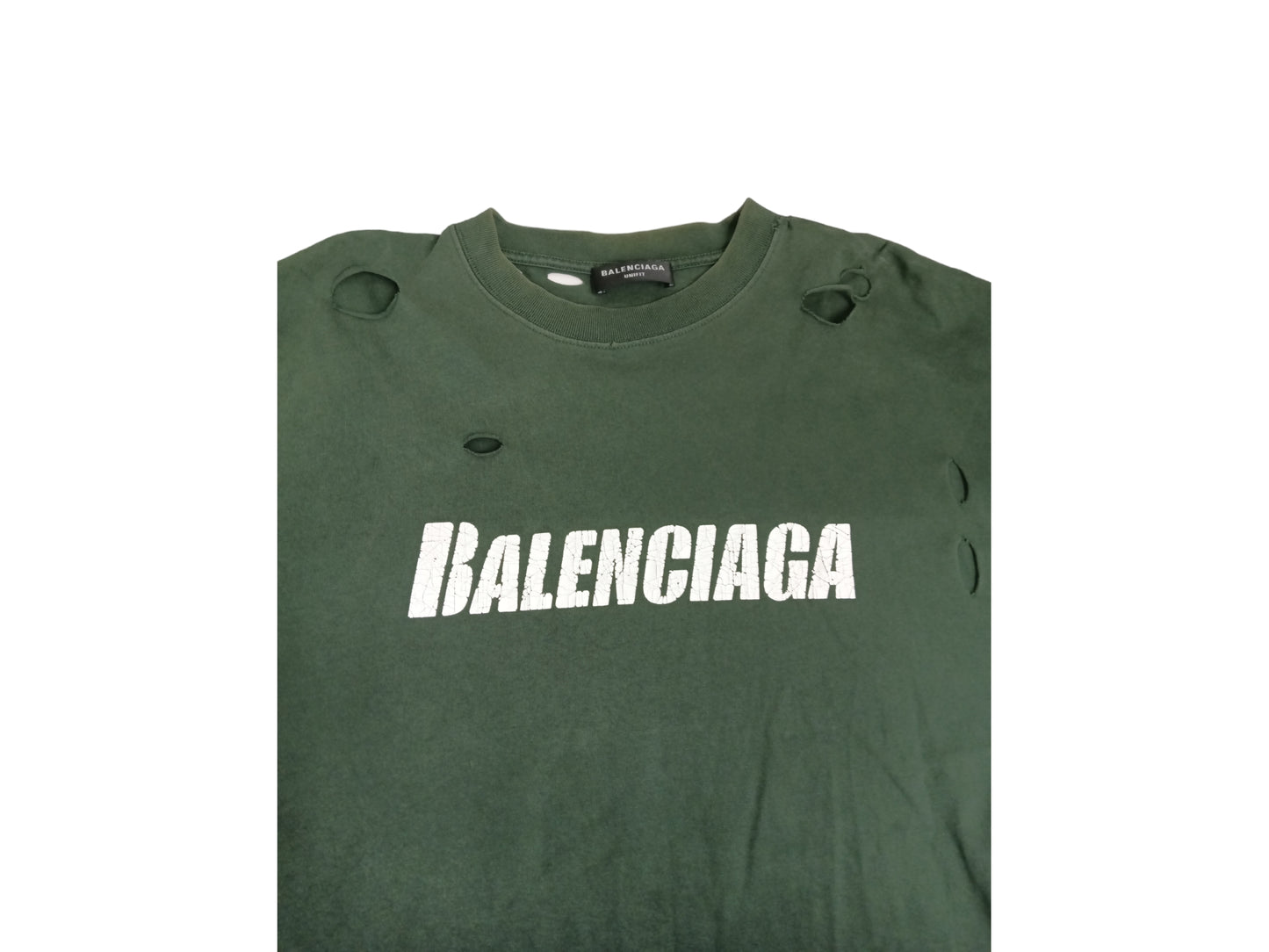 BALENCIAGA BOXY T-SHIRT SIZE XS MENS GREEN 651795