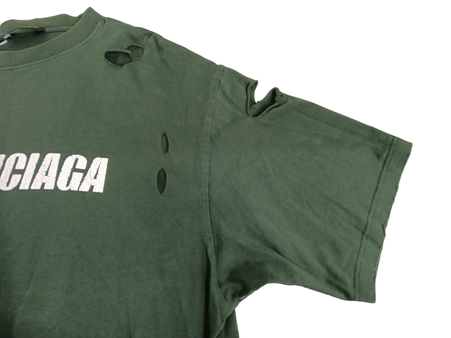 BALENCIAGA BOXY T-SHIRT SIZE XS MENS GREEN 651795