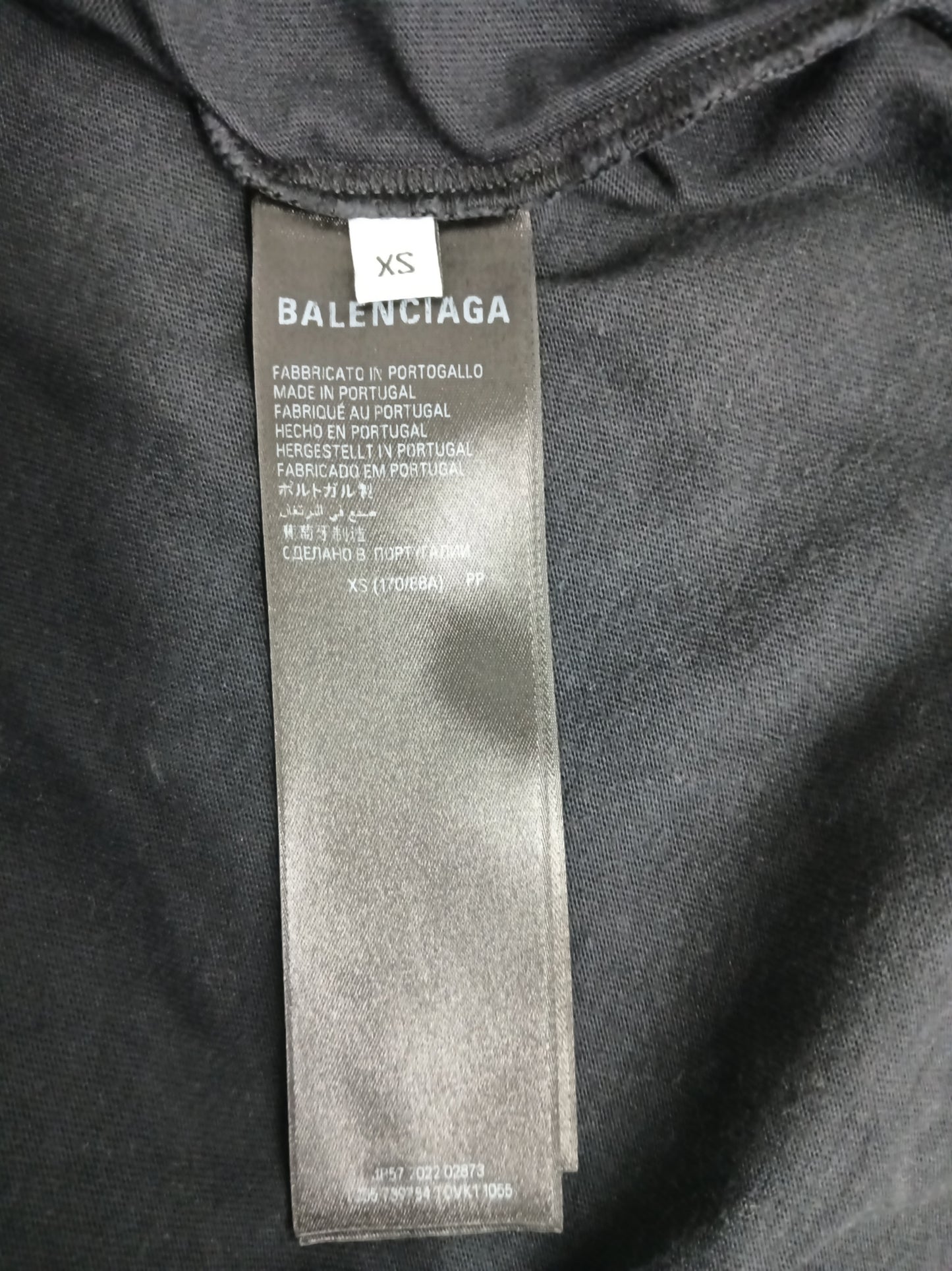 BALENCIAGA TOVKI T-SHIRT SIZE XS MENS BLACK 739784