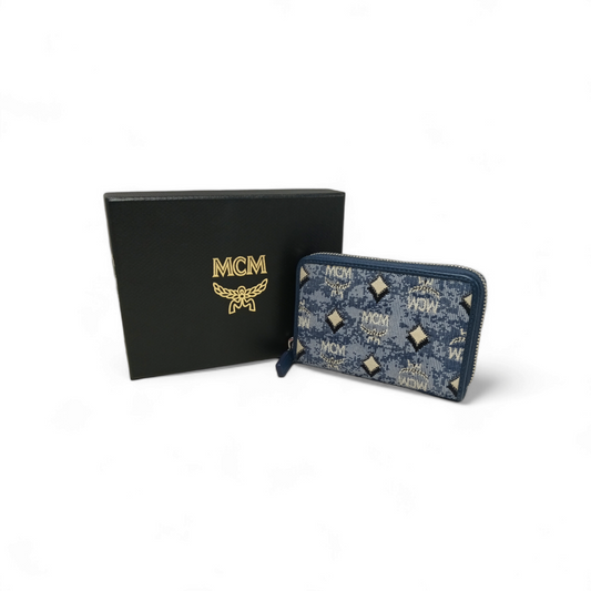 MCM Wallet MXL CATA01 LU001 Blue Rank B