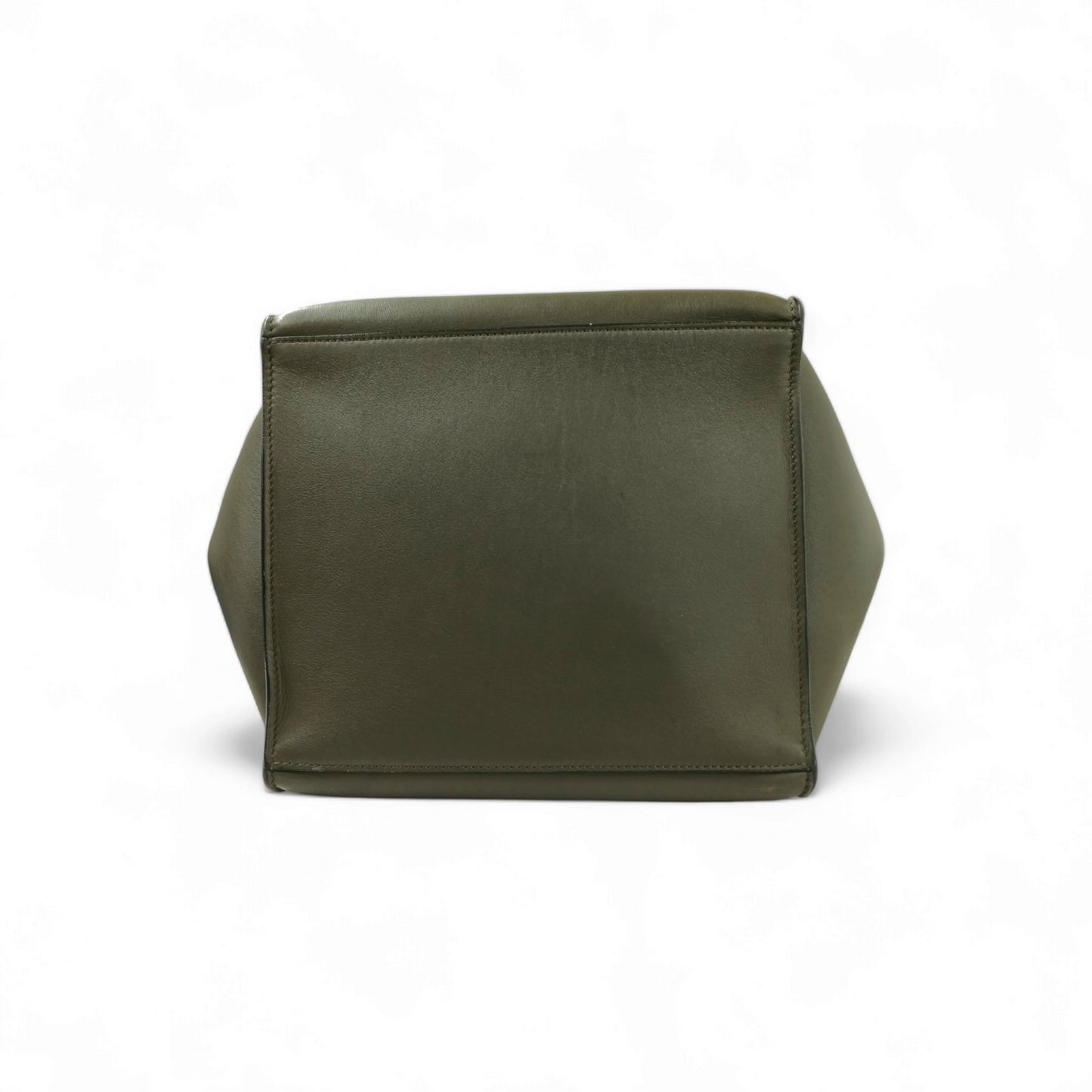 CELINE 2WAY Bag Olive **Inside Stain** U-LM 0149 Rank B