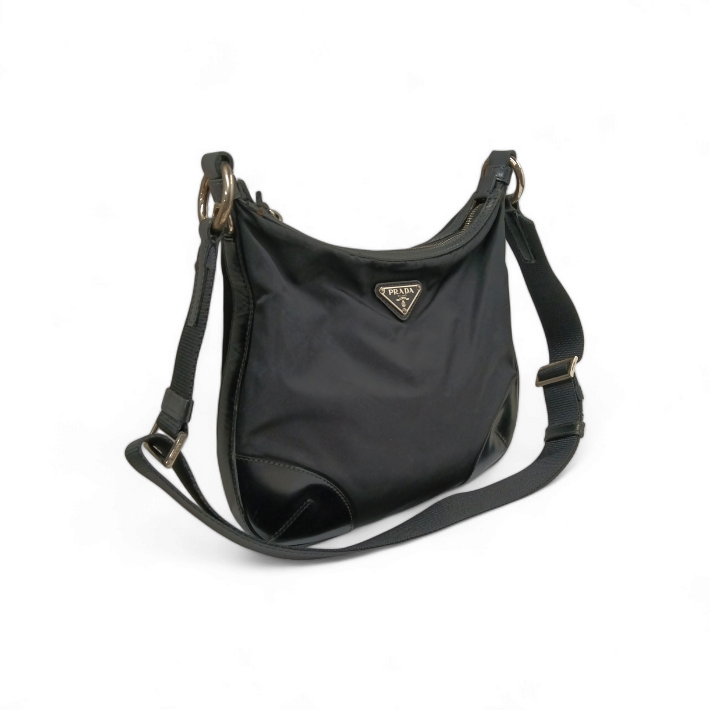 PRADA Shoulder Bag Nylon Black 32 *DAMAGE* Rank B