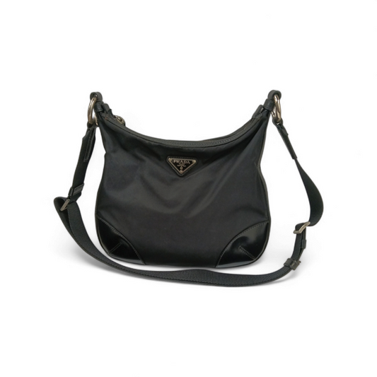 PRADA Shoulder Bag Nylon Black 32 *DAMAGE* Rank B