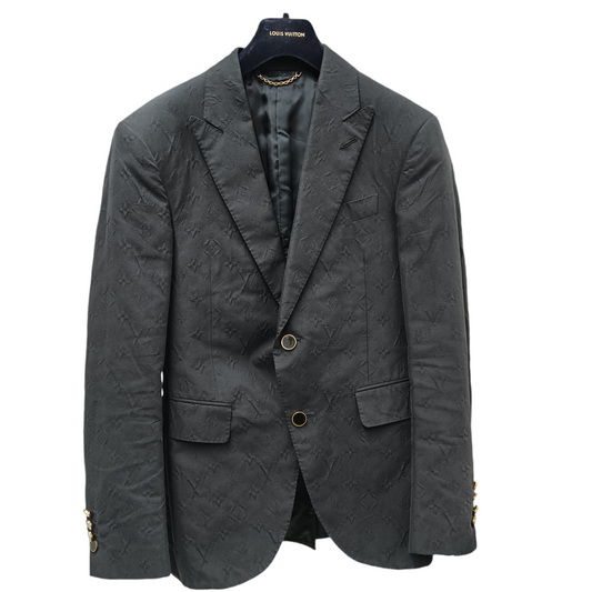 LOUIS VUITTON SUIT 44 Mens Black Rank (C)*In side damage RM191 LI0HGJ61E Plain Rainbow