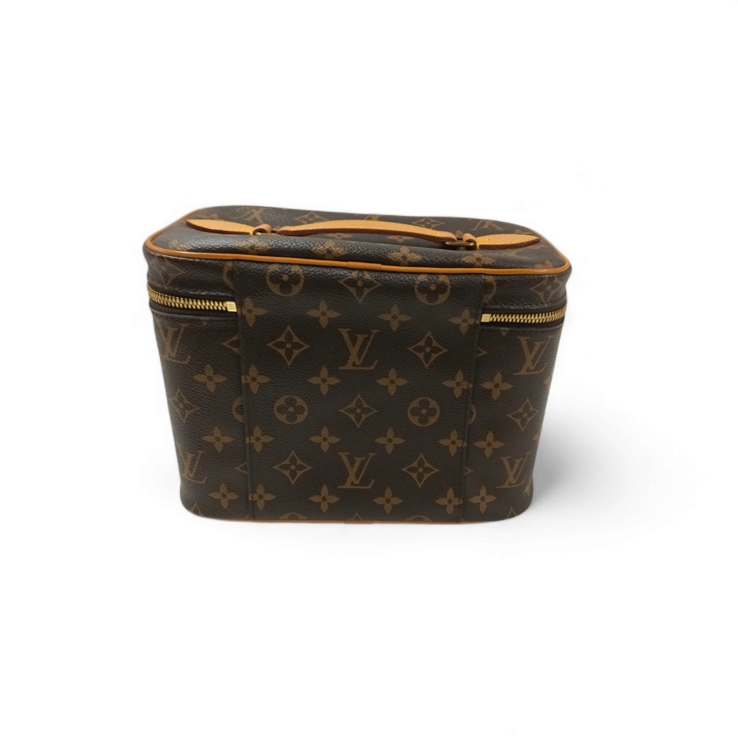 LOUIS VUITTON Box Bag Nice Vanity M42265 Brown PL4149 Rank A