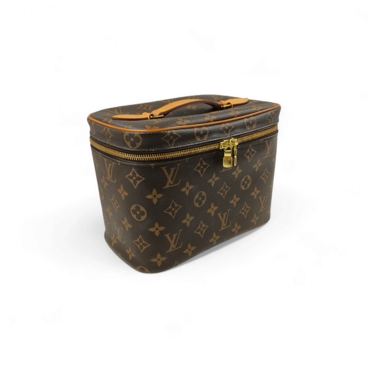 LOUIS VUITTON Box Bag Nice Vanity M42265 Brown PL4149 Rank A