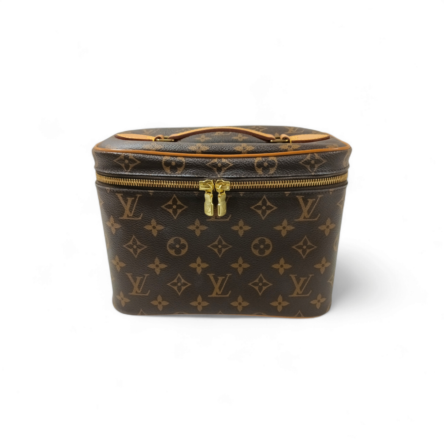 LOUIS VUITTON Box Bag Nice Vanity M42265 Brown PL4149 Rank A