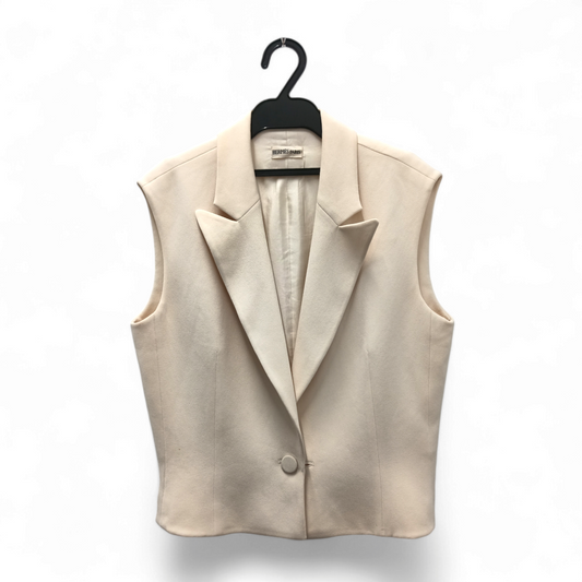 HERMES Vest Size 38 lady's Beige *Stain* Rank B