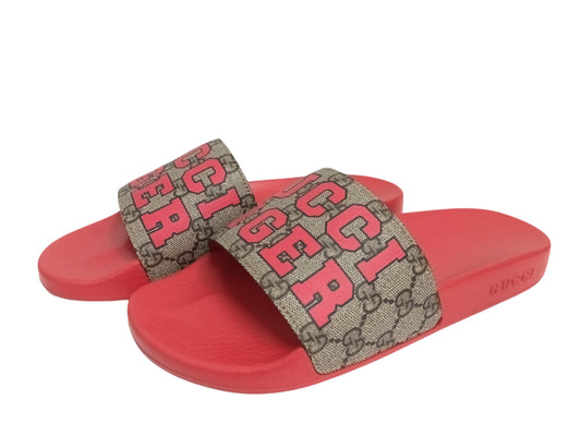 GUCCI Sandal Brown/Red 7 Unisex Rank (A)