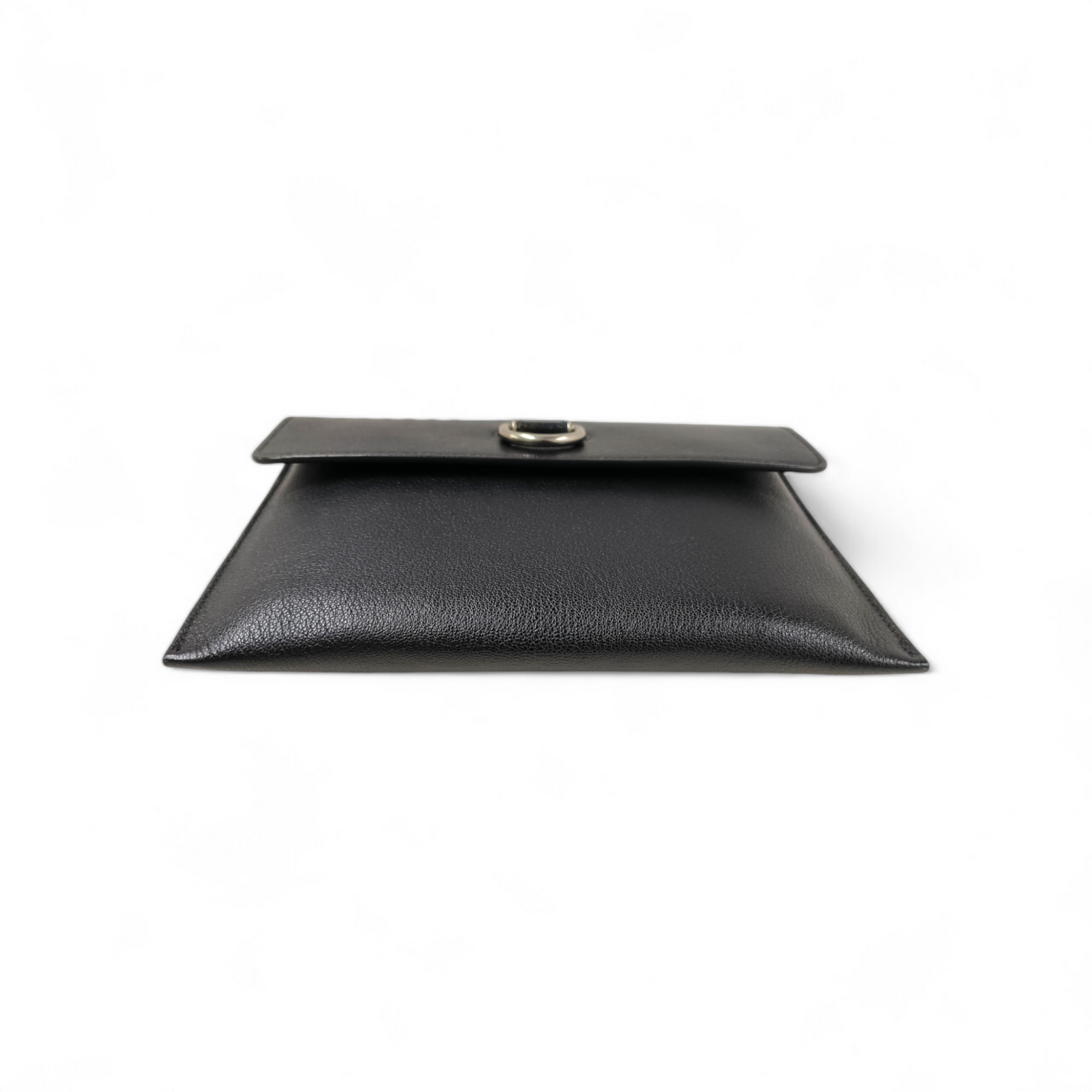 BURBERRY Clutch Bag ROSCAL85SIB Black PATTOND RING LEATHER CLUTC Rank B