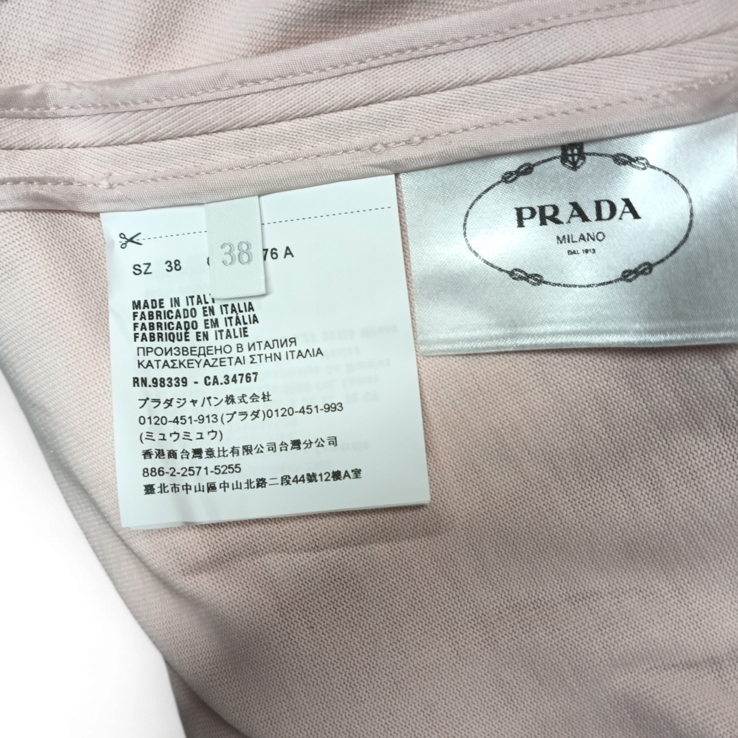 PRADA T-Shirt SIZE38 Lady's Pink 39516G Rank AB