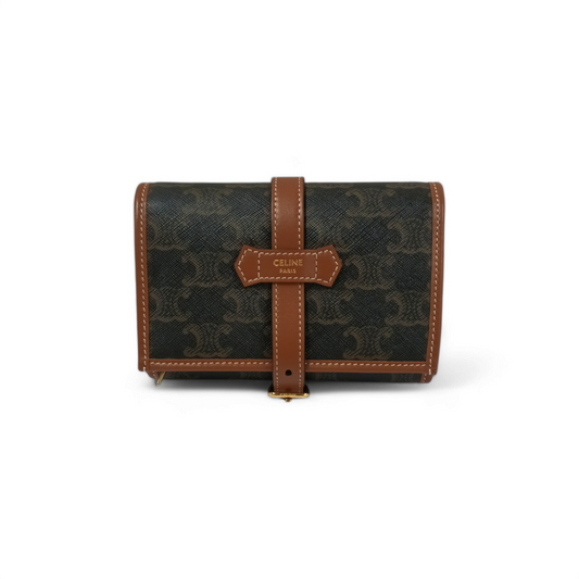 CELINE Wallet F-AB-1282 Brown Rank A