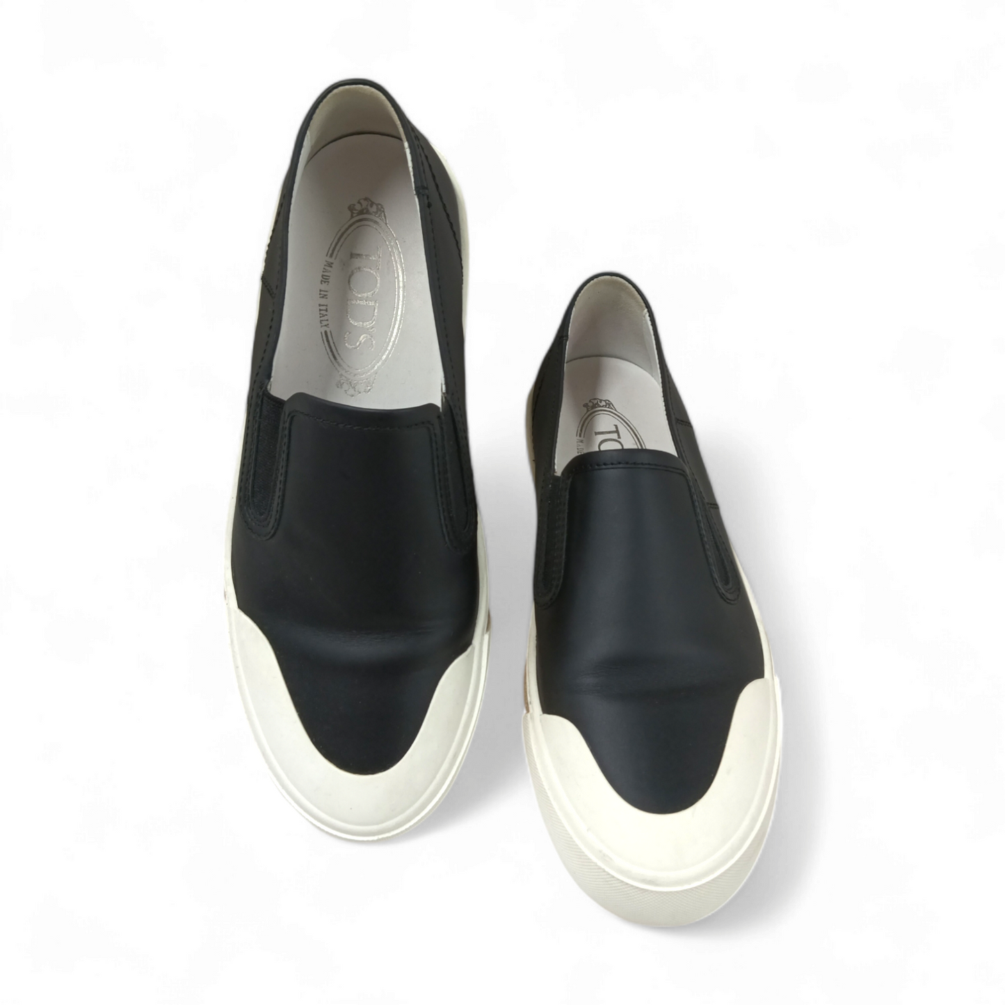 TOD'S Loafers Size 36.5 Lady's **Stain** Black Rank B