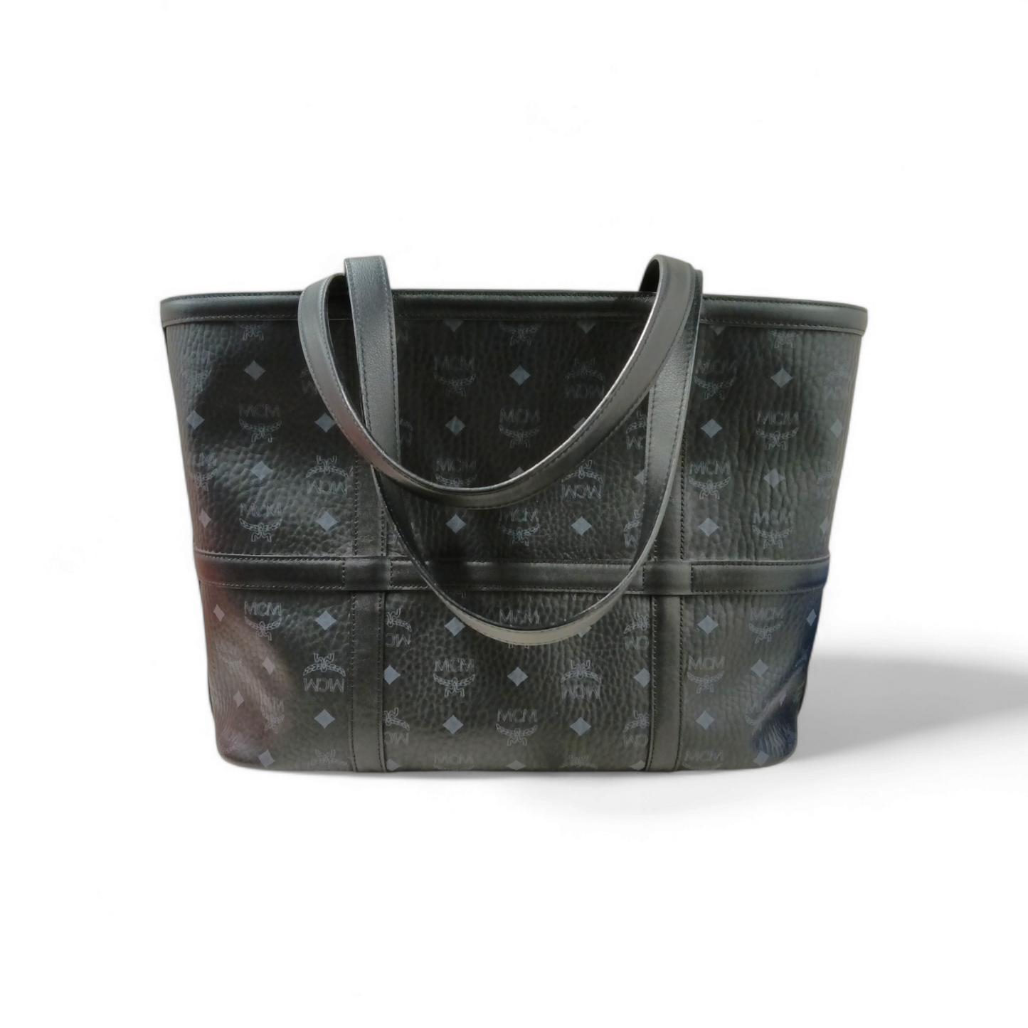 MCM Shoulder Bag MWPBSER01BK001 Lnner Stain AREN SHOPPER MEDIUM *Stain* BLACK Rank AB