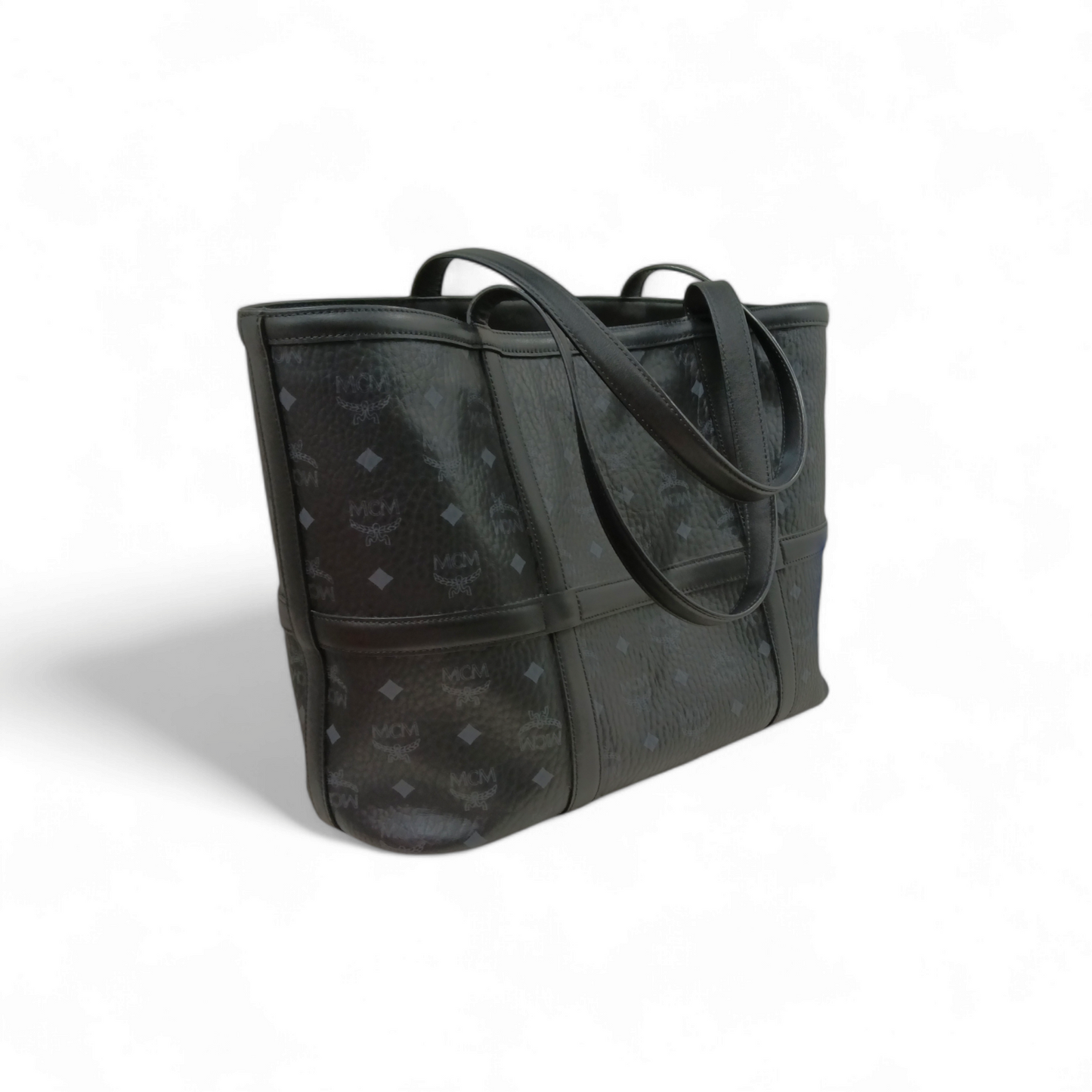 MCM Shoulder Bag MWPBSER01BK001 Lnner Stain AREN SHOPPER MEDIUM *Stain* BLACK Rank AB