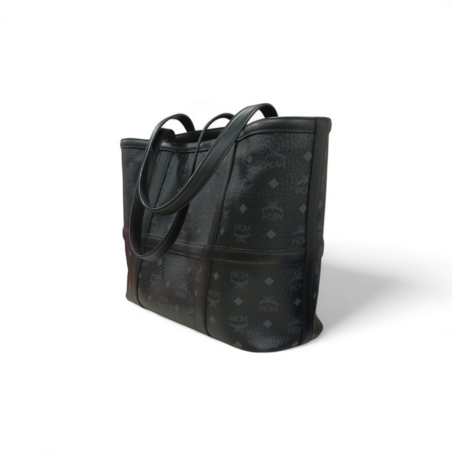 MCM Shoulder Bag MWPBSER01BK001 Lnner Stain AREN SHOPPER MEDIUM *Stain* BLACK Rank AB