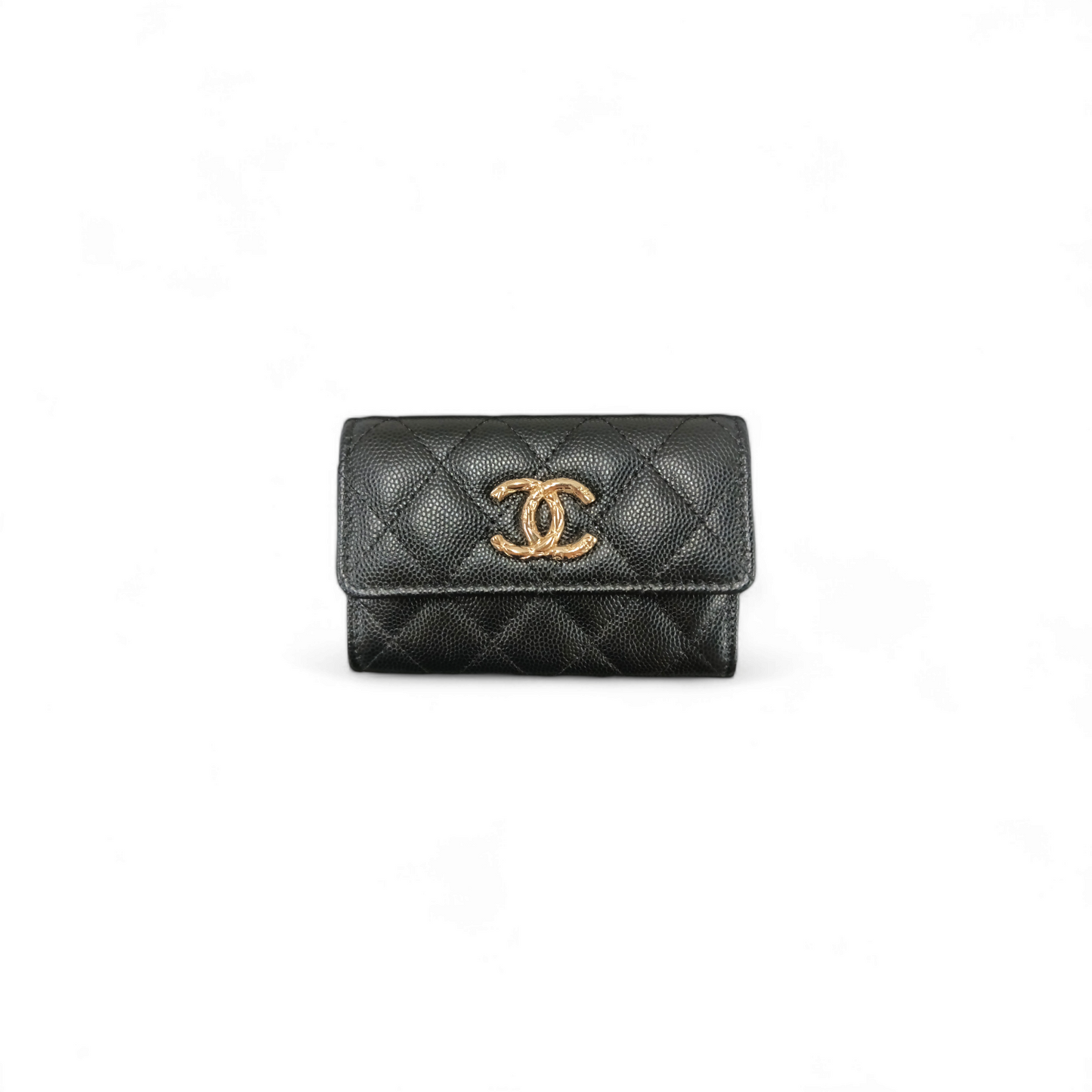 Chanel Card Case TN4A6X1C Black Small Damage Rank AB