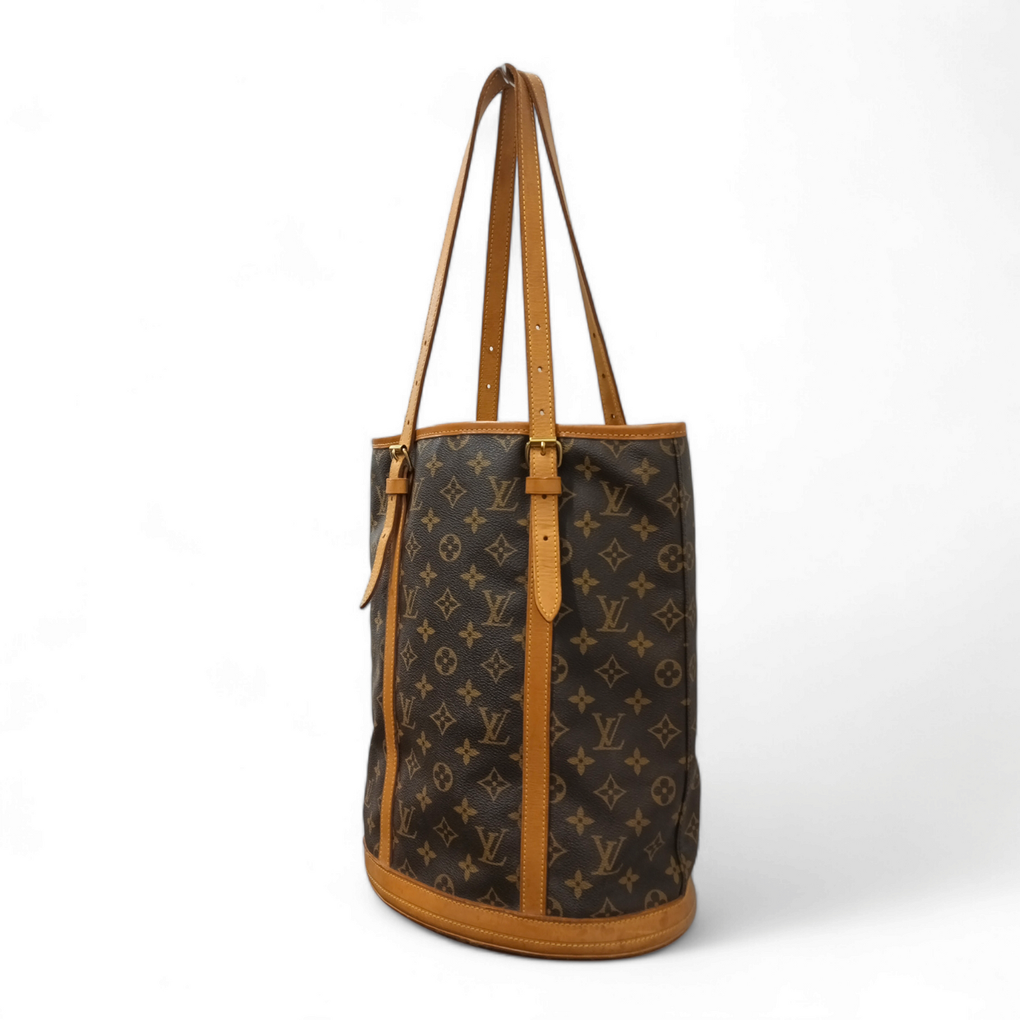 LOUIS VUITTON Tote Bag Monogram M42236 FL1918 Bucket GM **Stain** Brown Rank B