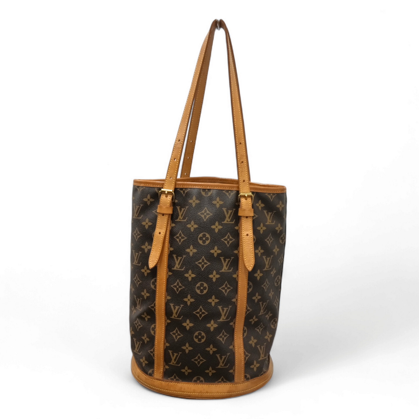 LOUIS VUITTON Tote Bag Monogram M42236 FL1918 Bucket GM **Stain** Brown Rank B