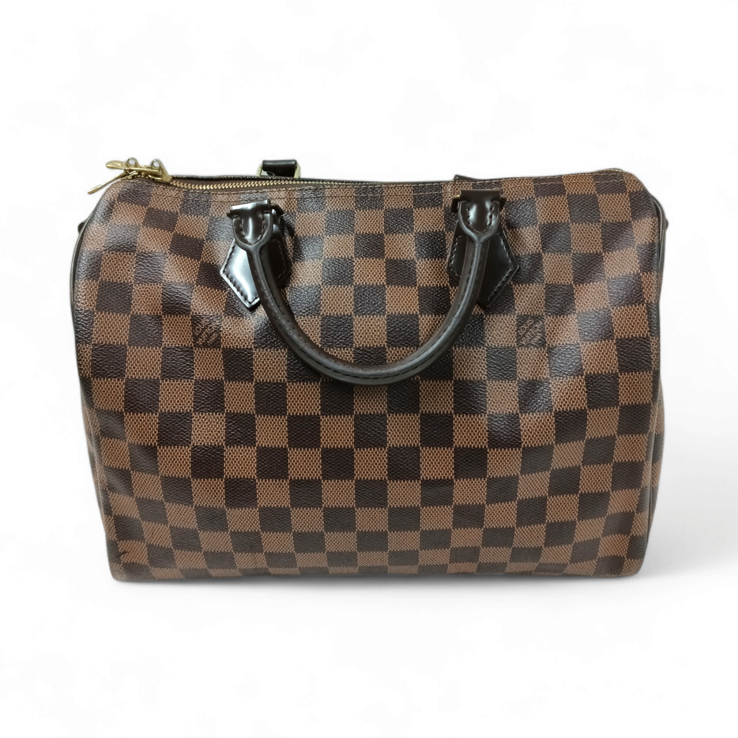 LOUIS VUITTON Boston Bag Damier N41367 MB2103 Speedy Bandouliere 30 **Stain** Brown Rank B