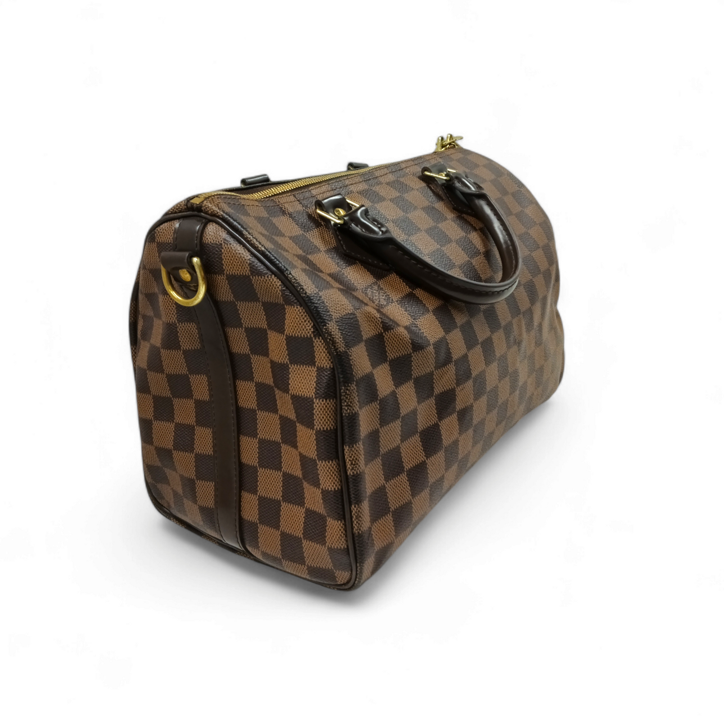 LOUIS VUITTON Boston Bag Damier N41367 MB2103 Speedy Bandouliere 30 **Stain** Brown Rank B