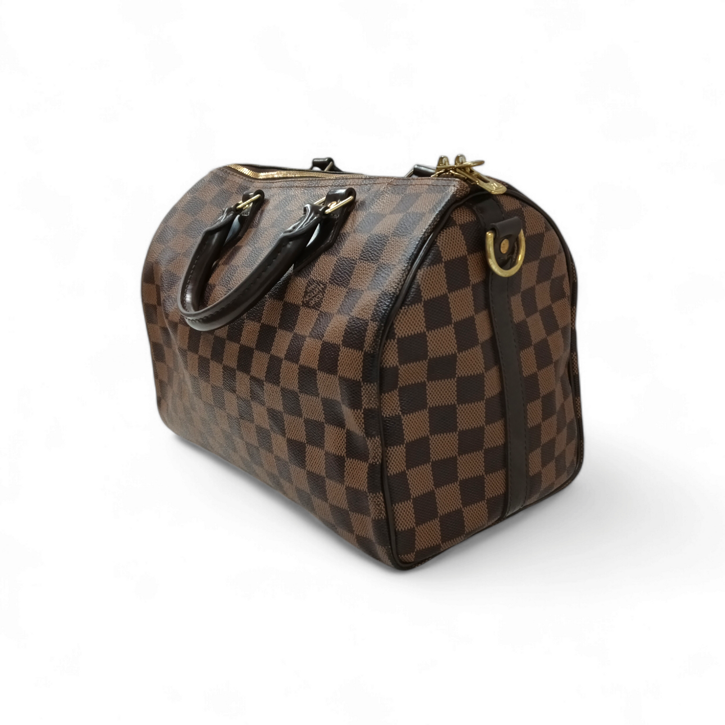 LOUIS VUITTON Boston Bag Damier N41367 MB2103 Speedy Bandouliere 30 **Stain** Brown Rank B