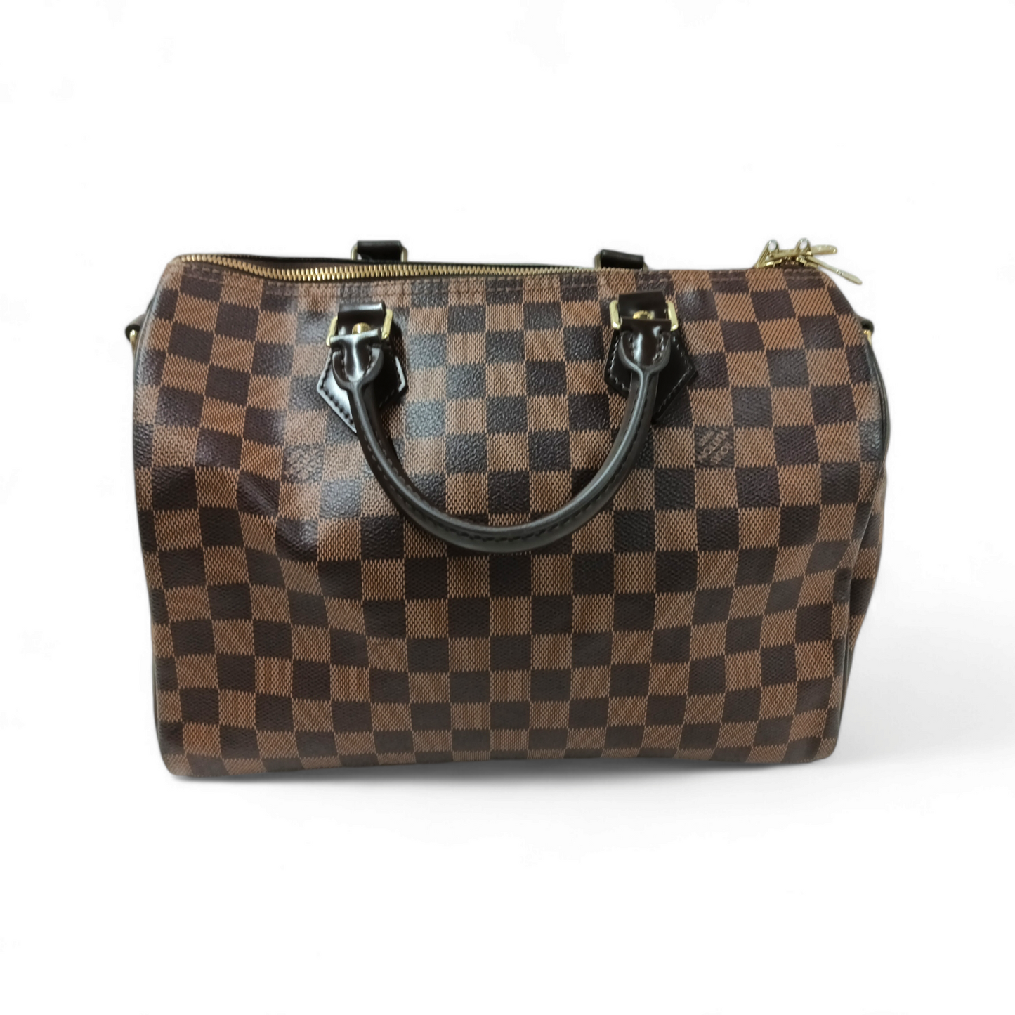 LOUIS VUITTON Boston Bag Damier N41367 MB2103 Speedy Bandouliere 30 **Stain** Brown Rank B