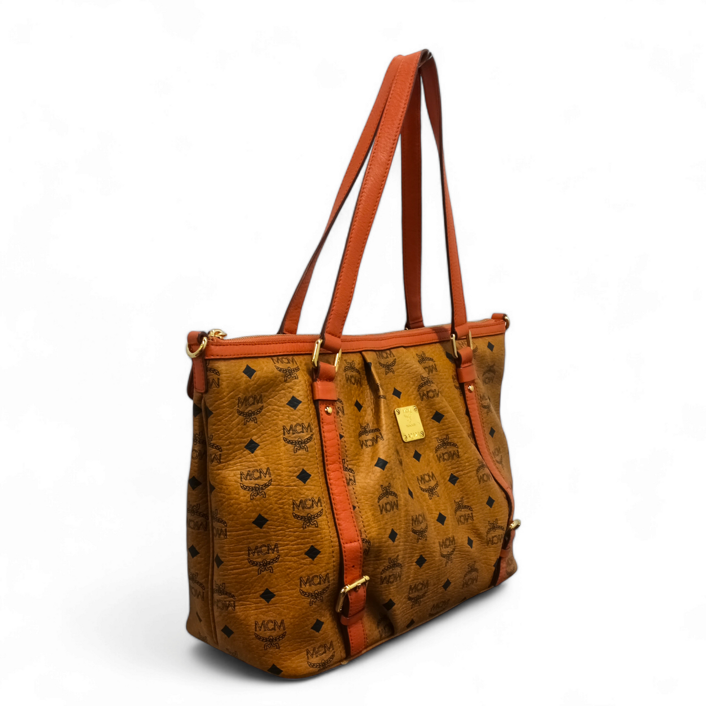 MCM Shoulder Bag MwP1SV121RC001 Scratch Brown Rank A